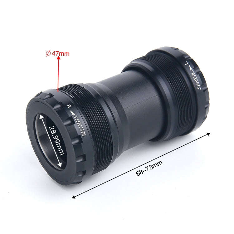 T47ADUB Bottom Bracket Fits 68mm/73mm Width of Bicycle Frame(Black)