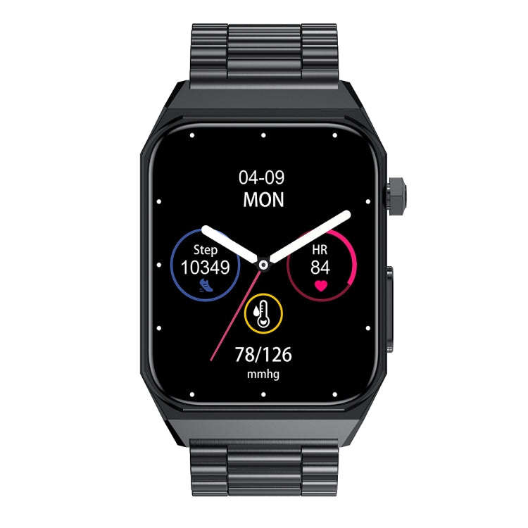 E530 1.91 inch IP68 Waterproof Steel Band Smart Watch Supports ECG / Non-invasive Blood Sugar(Black)