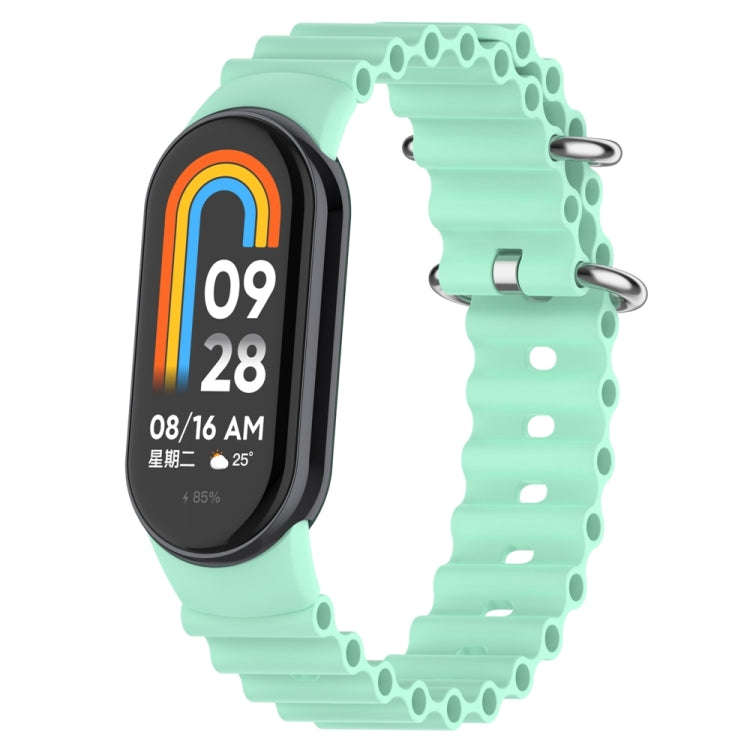 For Xiaomi Mi Band 8 Ocean Silicone Watch Band(Blue Sea Color)