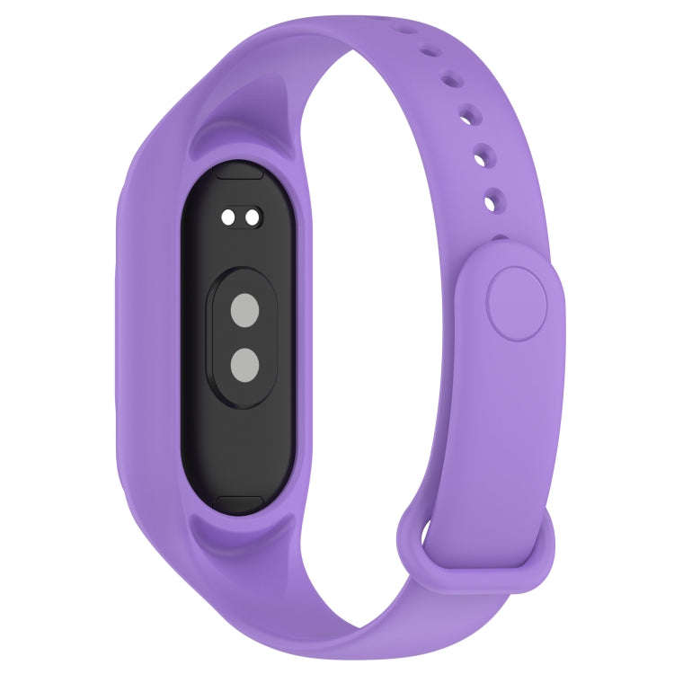 For Xiaomi Mi Band 8 Integrated Silicone Replacement Watch Band(Purple)