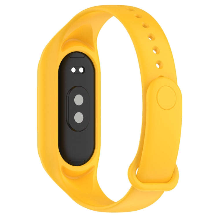 For Xiaomi Mi Band 8 Integrated Silicone Replacement Watch Band(Yellow)
