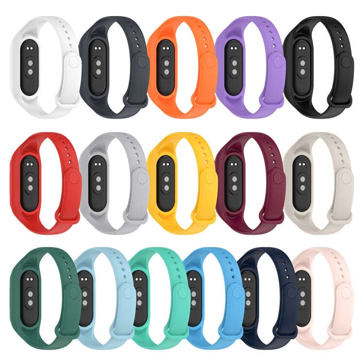 For Xiaomi Mi Band 8 Integrated Silicone Replacement Watch Band(Blue)
