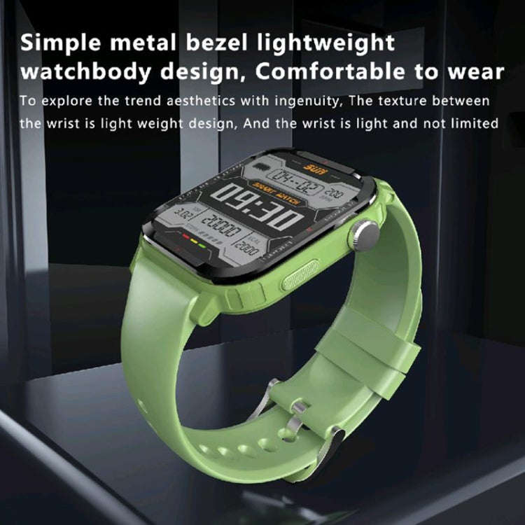 G96 1.85 inch HD Square Screen Rugged Smart Watch Support Bluetooth Calling/Heart Rate Monitoring...