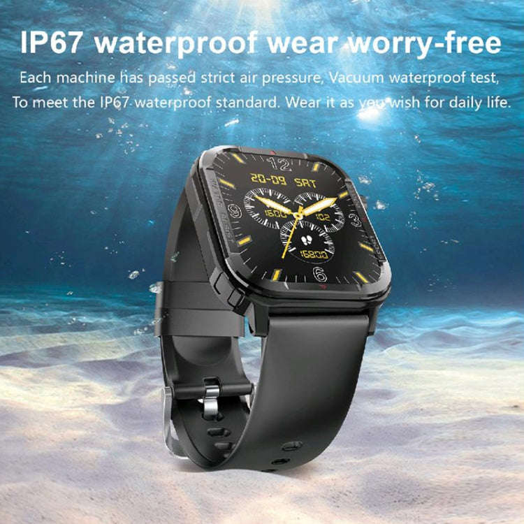 G96 1.85 inch HD Square Screen Rugged Smart Watch Support Bluetooth Calling/Heart Rate Monitoring...