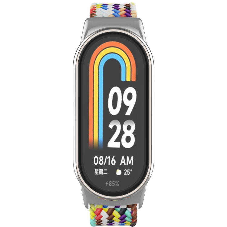 For Xiaomi Mi Band 8 Metal Head + Adjustable Nylon Braided Steel Buckle Watch Band(Color)