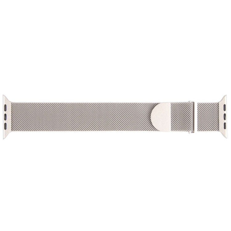 For Apple Watch SE 2022 44mm Milanese Metal Magnetic Watch Band(Starlight)