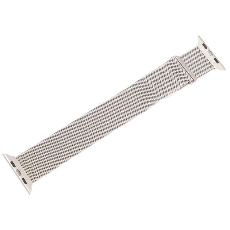 For Apple Watch SE 2022 44mm Milanese Metal Magnetic Watch Band(Starlight)