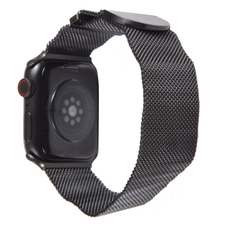 For Apple Watch SE 2022 44mm Milanese Metal Magnetic Watch Band(Black)