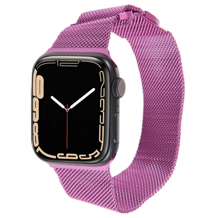 For Apple Watch SE 2022 44mm Milanese Metal Magnetic Watch Band(Purple)