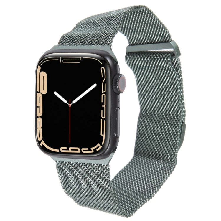 For Apple Watch 5 40mm Milanese Metal Magnetic Watch Band(Pine Green)