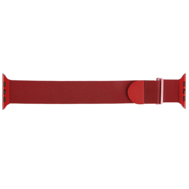 For Apple Watch 4 40mm Milanese Metal Magnetic Watch Band(Red)