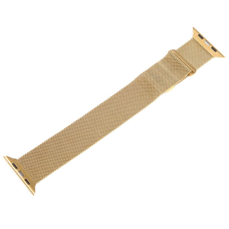 For Apple Watch 4 40mm Milanese Metal Magnetic Watch Band(Gold)