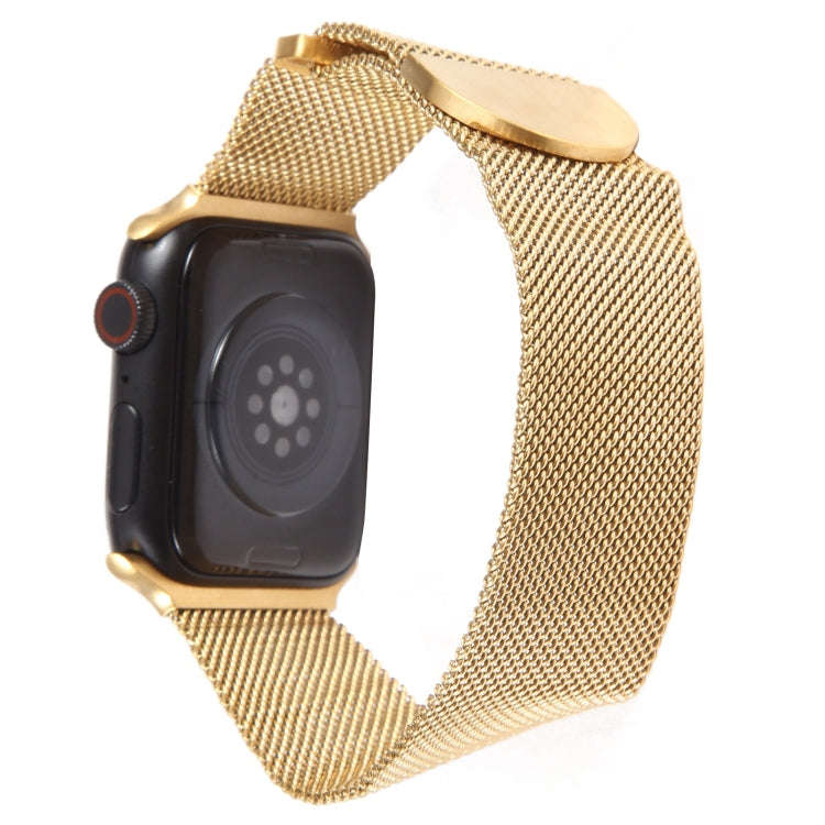 For Apple Watch 4 40mm Milanese Metal Magnetic Watch Band(Gold)