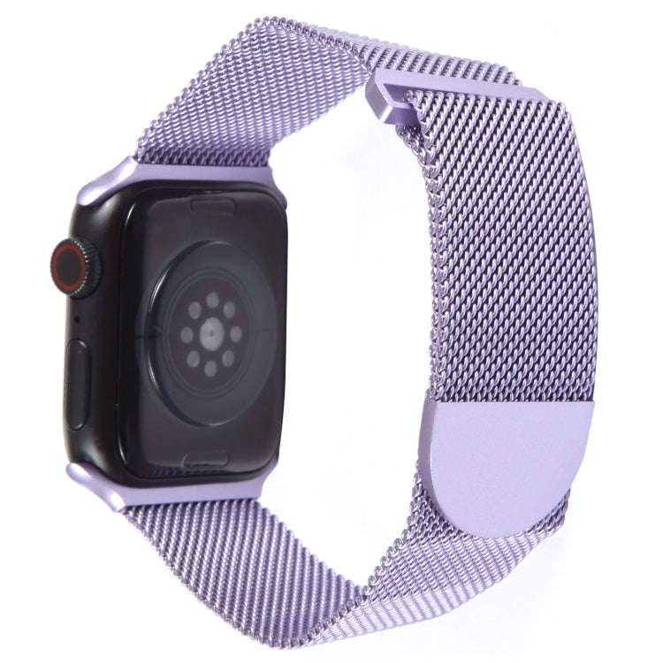 For Apple Watch 4 40mm Milanese Metal Magnetic Watch Band(Lavender Purple)