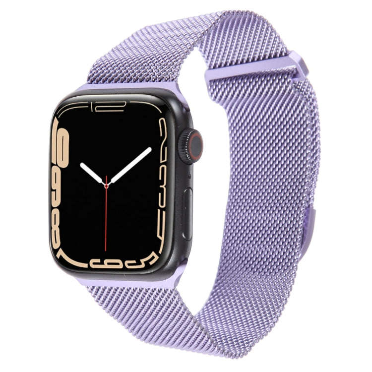 For Apple Watch 4 40mm Milanese Metal Magnetic Watch Band(Lavender Purple)