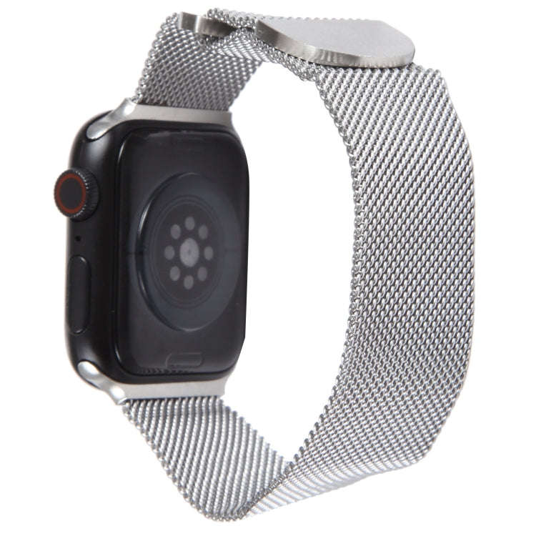 For Apple Watch 4 44mm Milanese Metal Magnetic Watch Band(Silver)