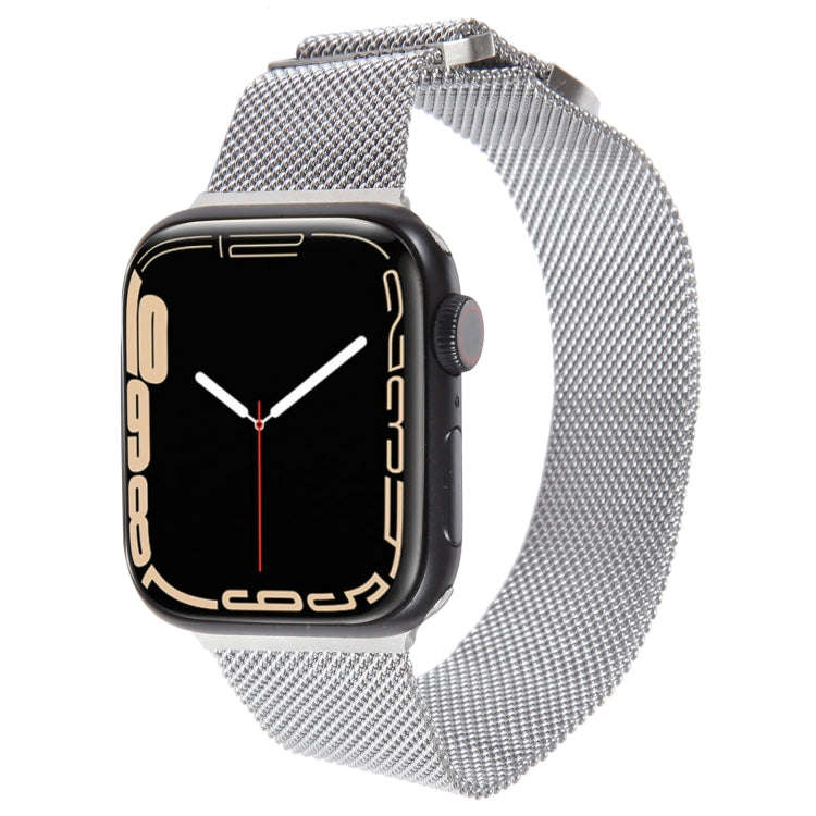 For Apple Watch 4 44mm Milanese Metal Magnetic Watch Band(Silver)