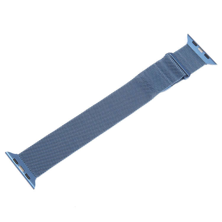 For Apple Watch 4 44mm Milanese Metal Magnetic Watch Band(Blue)