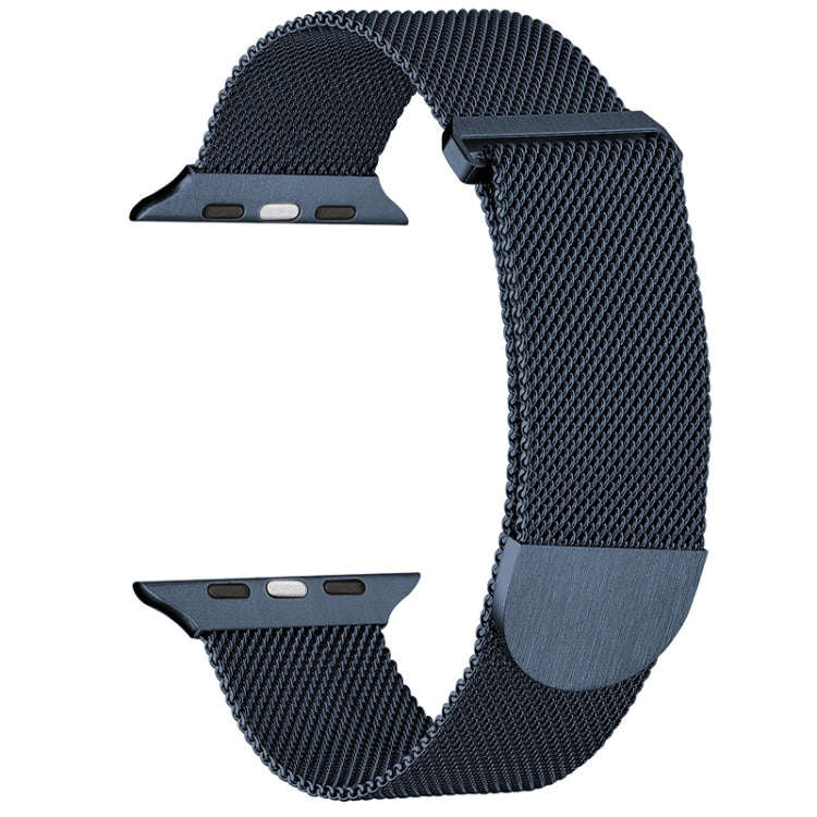 For Apple Watch 3 38mm Milanese Metal Magnetic Watch Band(Midnight Blue)