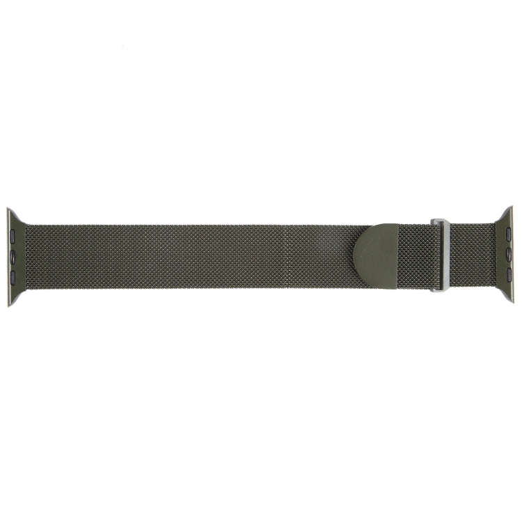 For Apple Watch 42mm Milanese Metal Magnetic Watch Band(Army Green)