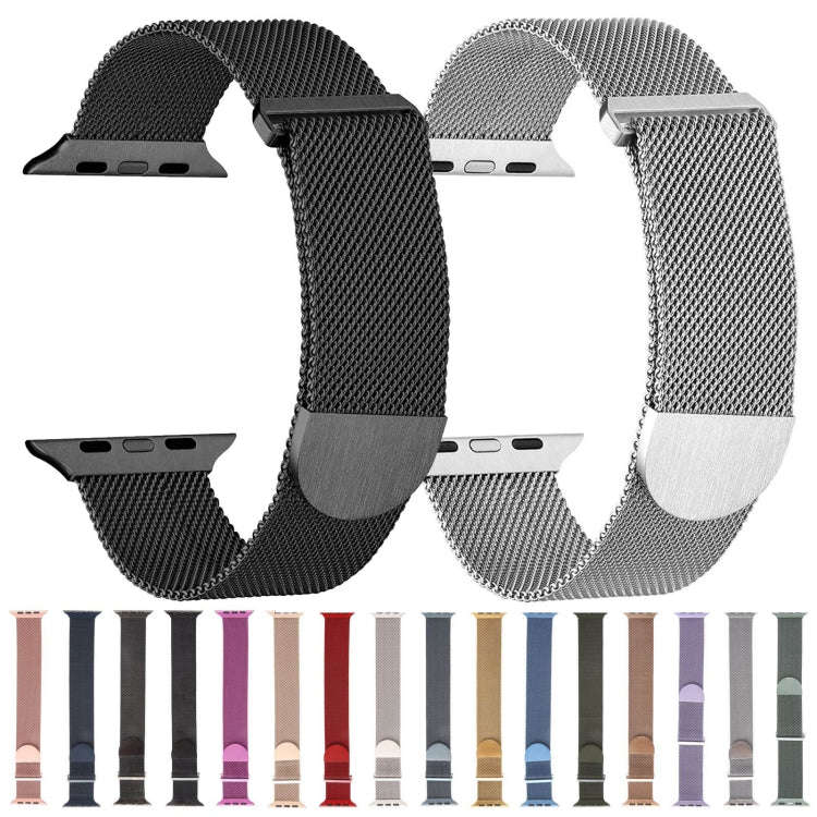 For Apple Watch 4 40mm Milanese Metal Magnetic Watch Band(Blue)