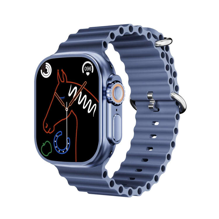 WS-E9 Ultra 2.2 inch IP67 Waterproof Metal Buckle Ocean Silicone Band Smart Watch, Support Heart ...
