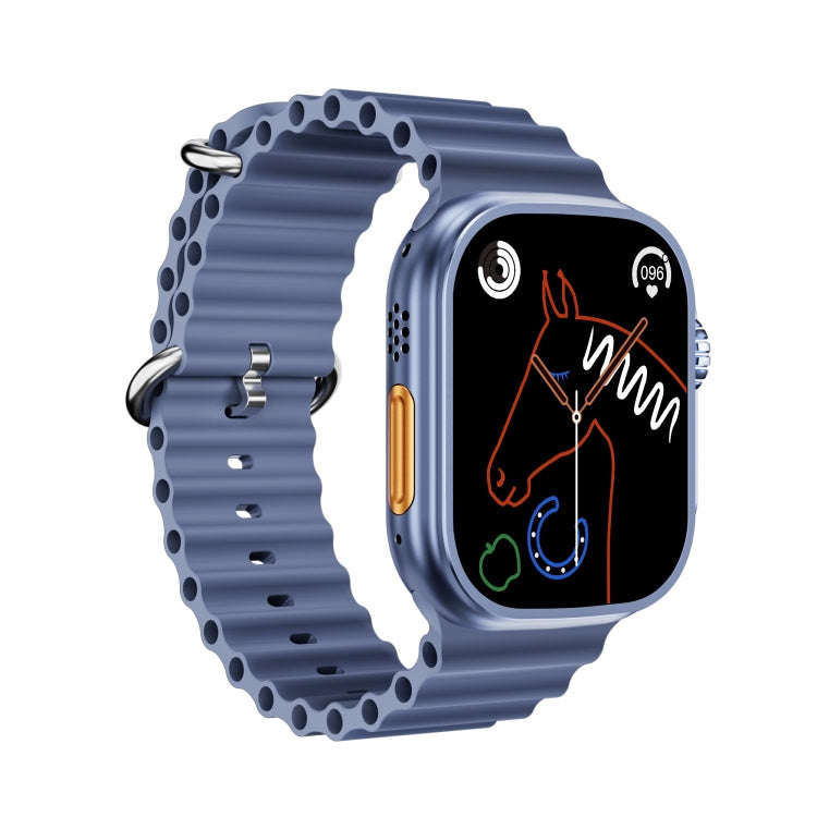 WS-E9 Ultra 2.2 inch IP67 Waterproof Metal Buckle Ocean Silicone Band Smart Watch, Support Heart ...