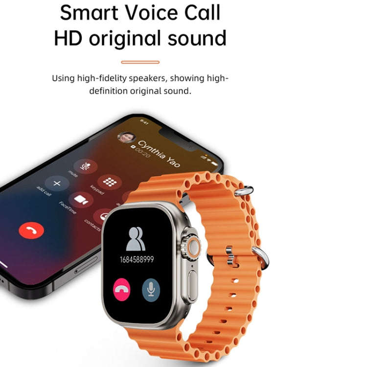 WS-E9 Ultra 2.2 inch IP67 Waterproof Ocean Silicone Band Smart Watch, Support Heart Rate / NFC(Si...