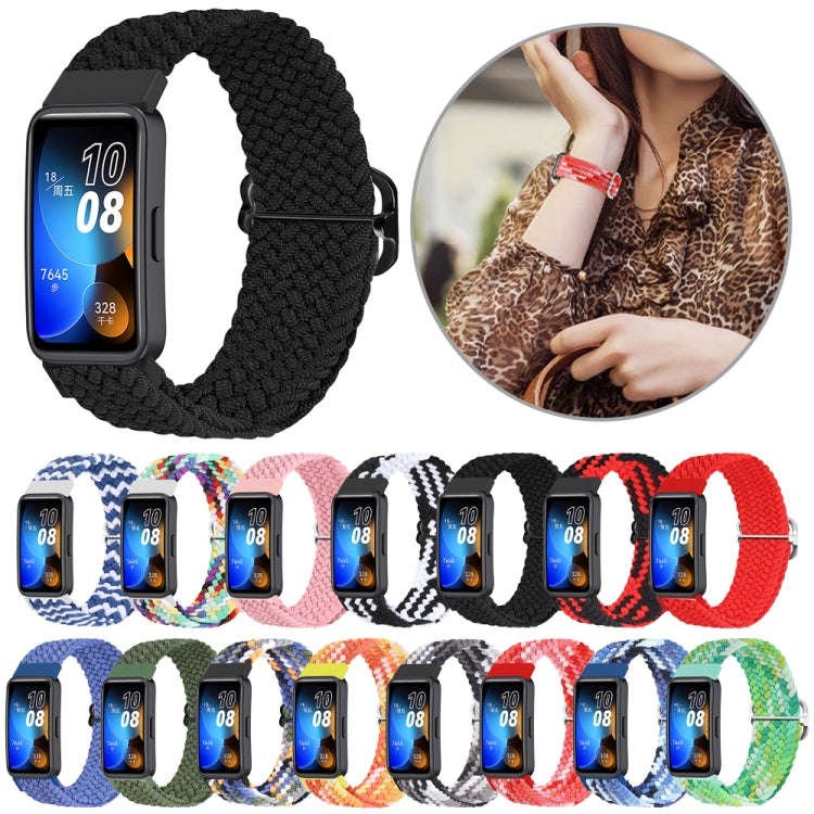 For Huawei Band 8 Nylon Braided Buckle Watch Band(Red)