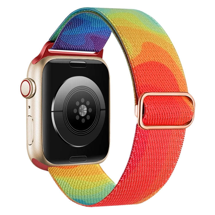 For Apple Watch Ultra 49mm Painted Pattern Nylon Replacement Watch Band(Liquid Colorful)