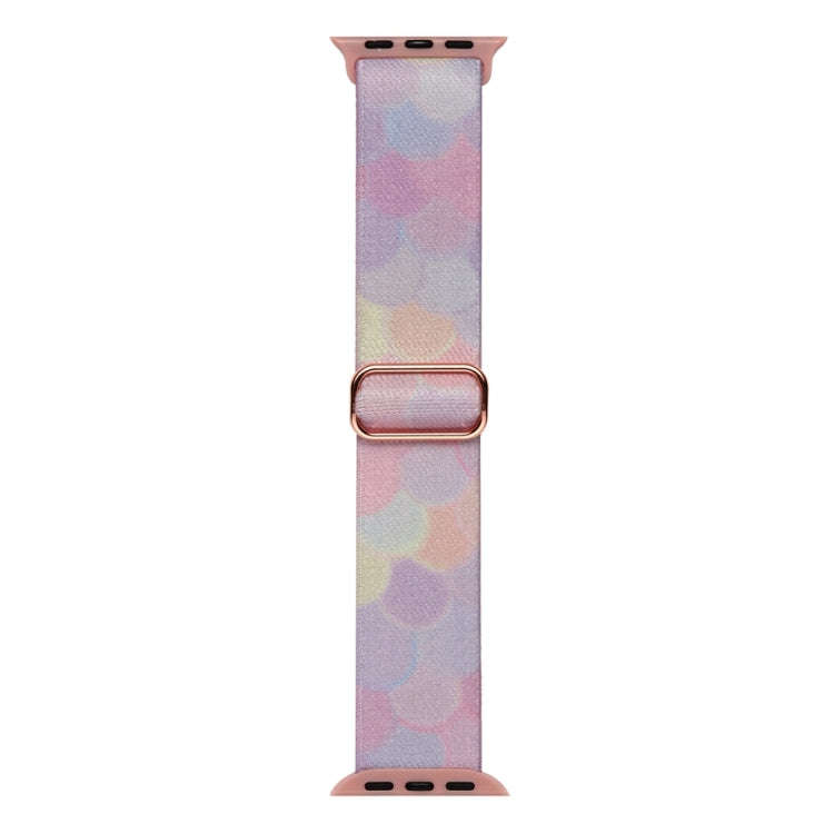 For Apple Watch 7 41mm Painted Pattern Nylon Replacement Watch Band(Symphony Bubbles)