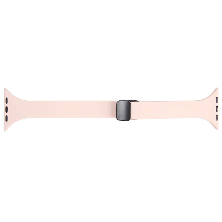 For Apple Watch Series 4 40mm Magnetic Buckle Slim Silicone Watch Band(Pink)