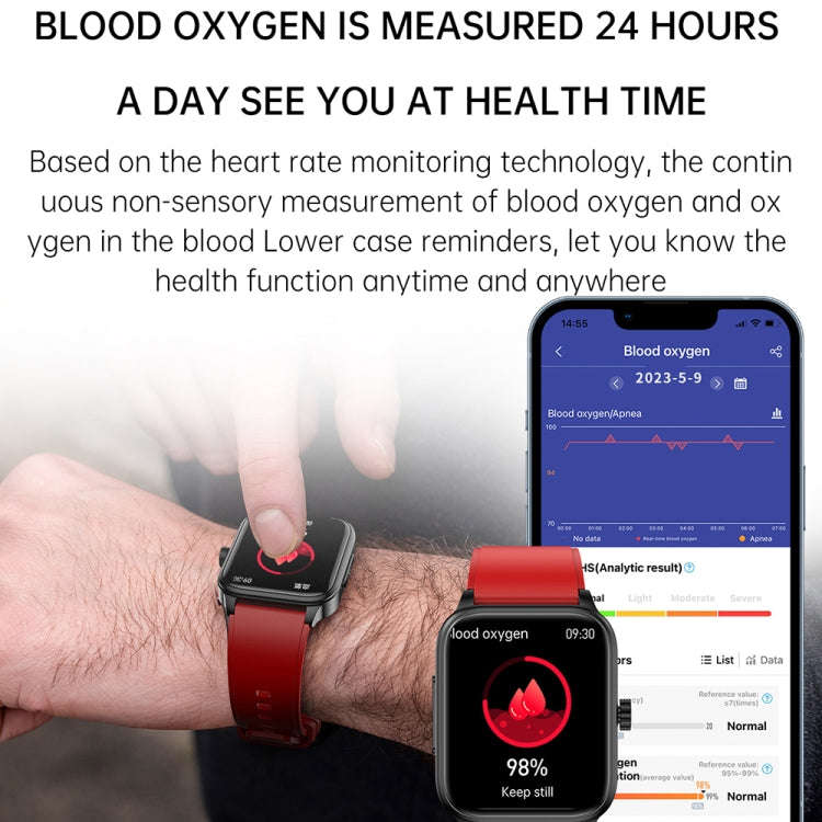 ET540 1.91 inch IP67 Waterproof Silicone Band Smart Watch, Support ECG / Non-invasive Blood Gluco...