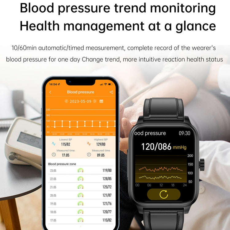 ET540 1.91 inch IP67 Waterproof Silicone Band Smart Watch, Support ECG / Non-invasive Blood Gluco...
