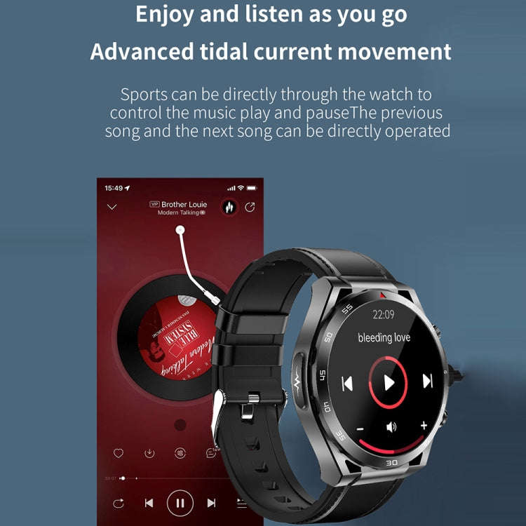 ET450 1.39 inch IP67 Waterproof Silicone Band Smart Watch, Support ECG / Non-invasive Blood Gluco...