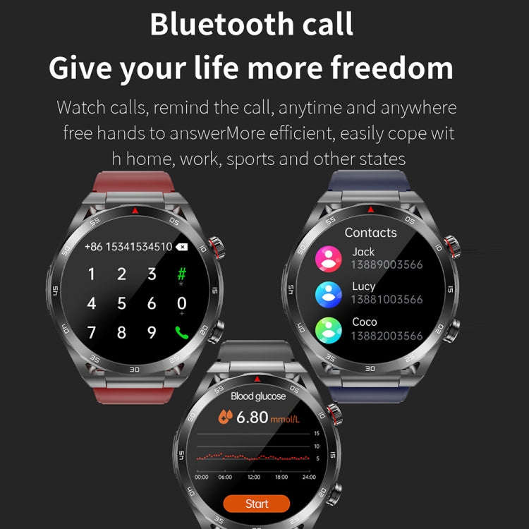 ET450 1.39 inch IP67 Waterproof Silicone Band Smart Watch, Support ECG / Non-invasive Blood Gluco...