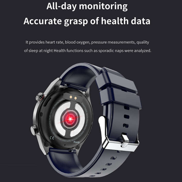 ET450 1.39 inch IP67 Waterproof Silicone Band Smart Watch, Support ECG / Non-invasive Blood Gluco...