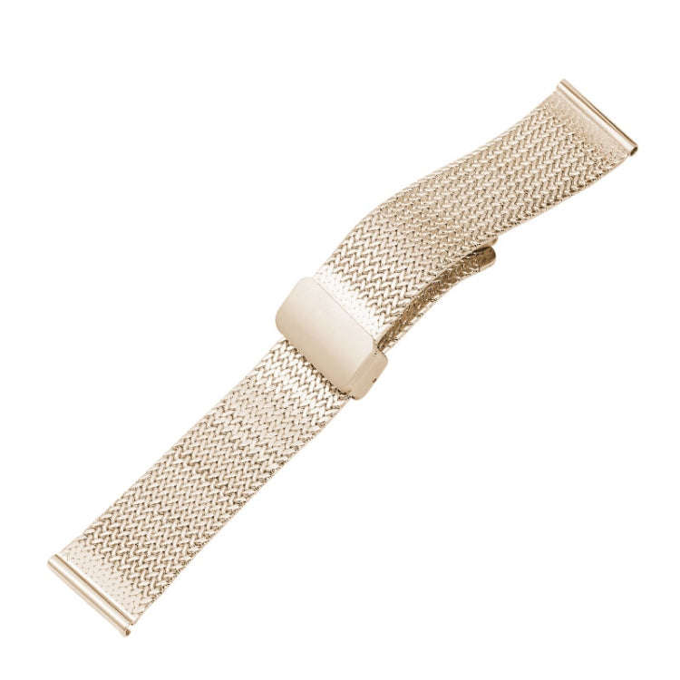 For Apple Watch Series 8 41mm Magnetic Buckle Herringbone Mesh Metal Watch Band(Starlight)