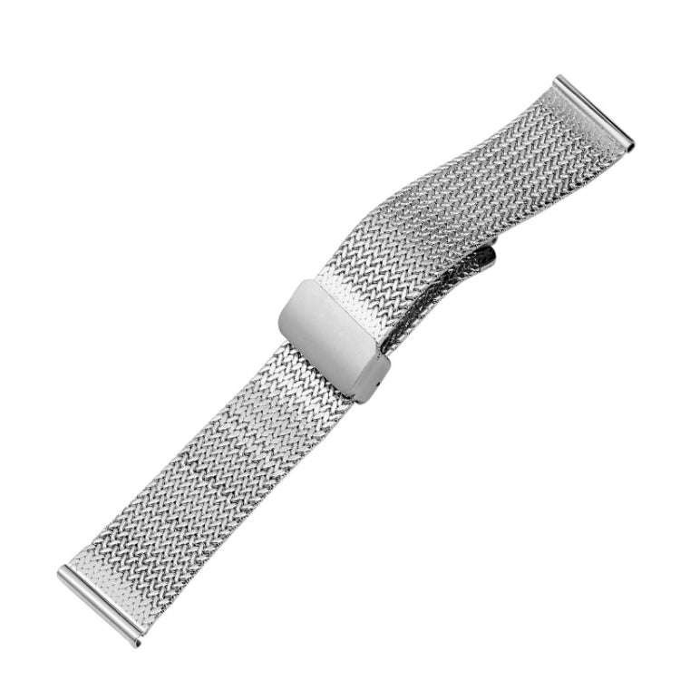 For Apple Watch Series 2 42mm Magnetic Buckle Herringbone Mesh Metal Watch Band(Silver)