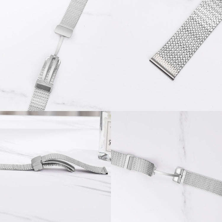 For Apple Watch Ultra 49mm Magnetic Buckle Herringbone Mesh Metal Watch Band(Pink)