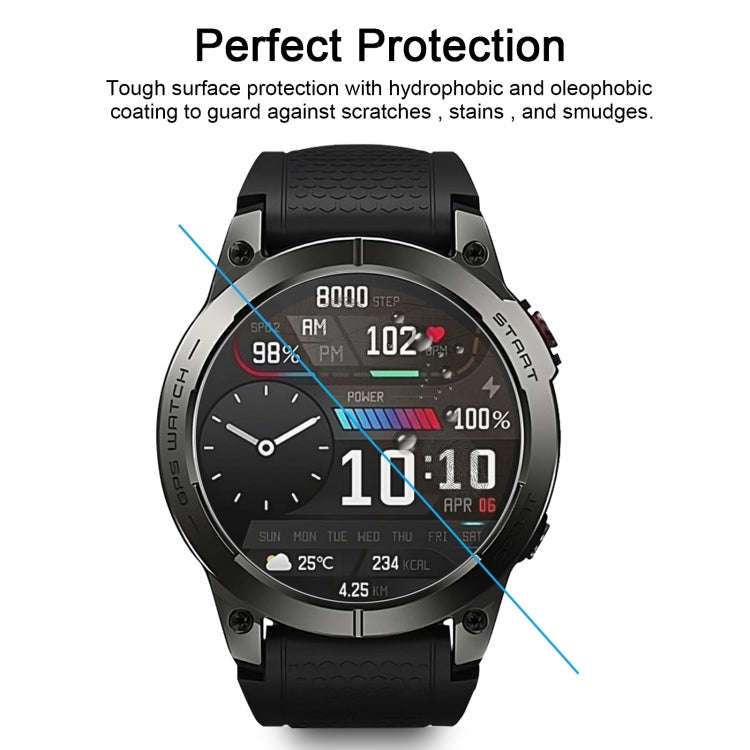 For Zeblaze Stratos 3 10pcs 0.26mm 2.5D 9H Tempered Glass Film Watch Screen Protector