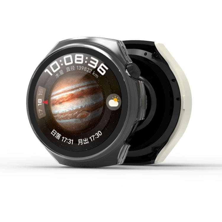 For Huawei Watch 4 Pro Tempered Film + PC Integrated Watch Protective Case(Transparent)