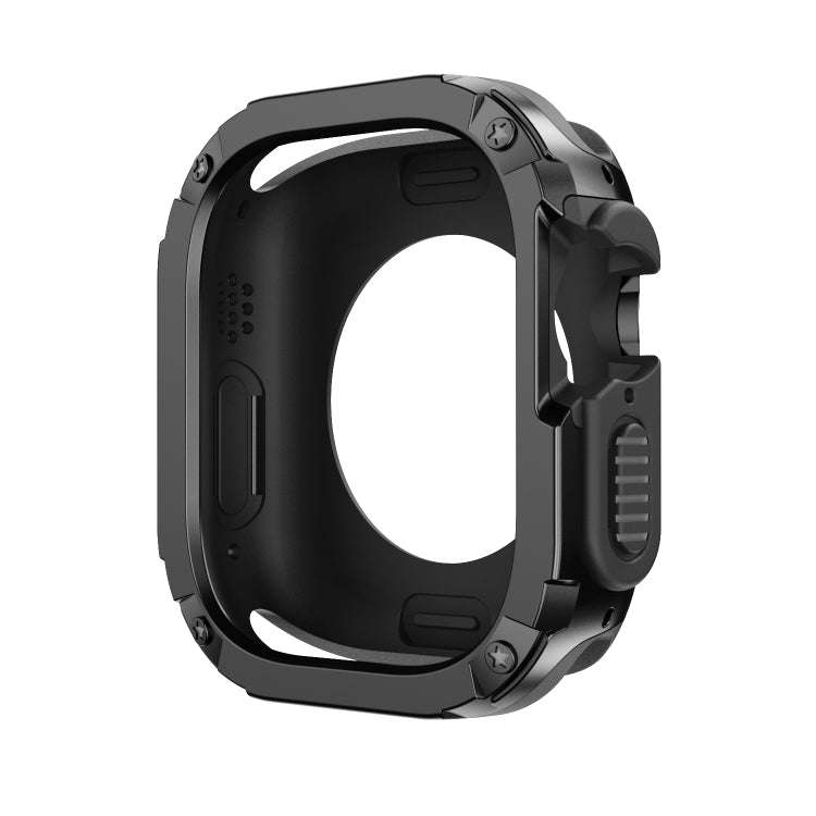 For Apple Watch Ultra 49mm 2-in-1 PC Hybrid TPU Armor Watch Case(Black)