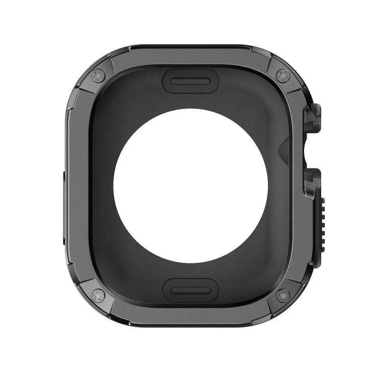 For Apple Watch Ultra 49mm 2-in-1 PC Hybrid TPU Armor Watch Case(Black)