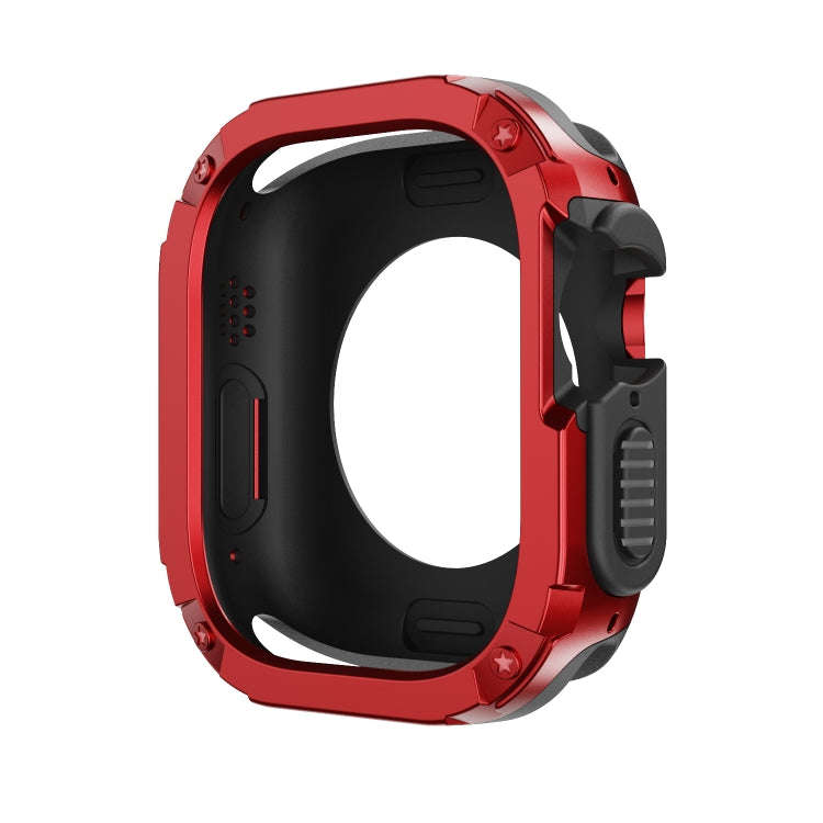 For Apple Watch Ultra 49mm 2-in-1 PC Hybrid TPU Armor Watch Case(Red)