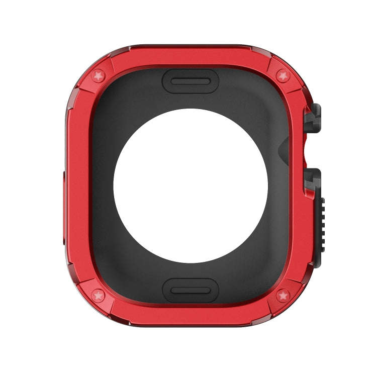 For Apple Watch Ultra 49mm 2-in-1 PC Hybrid TPU Armor Watch Case(Red)