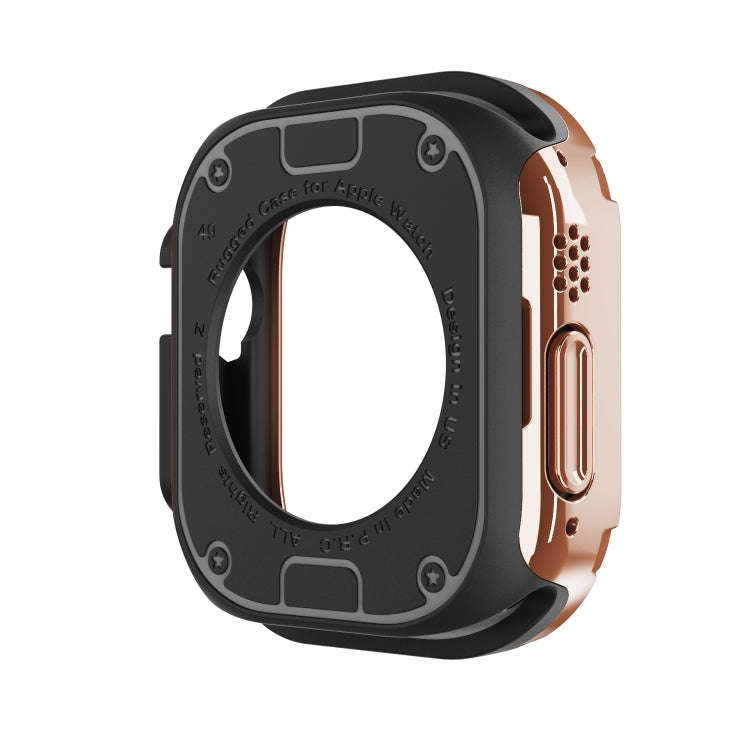 For Apple Watch Ultra 49mm 2-in-1 PC Hybrid TPU Armor Watch Case(Rose Gold)