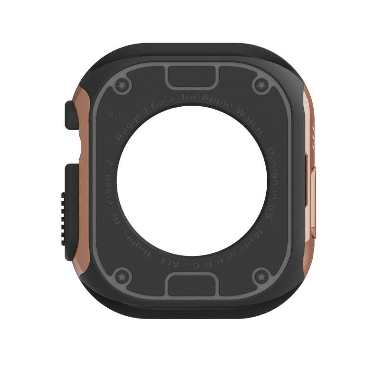 For Apple Watch Ultra 49mm 2-in-1 PC Hybrid TPU Armor Watch Case(Rose Gold)