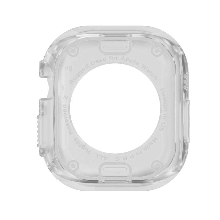 For Apple Watch Ultra 49mm 2-in-1 PC Hybrid TPU Armor Watch Case(Transparent)