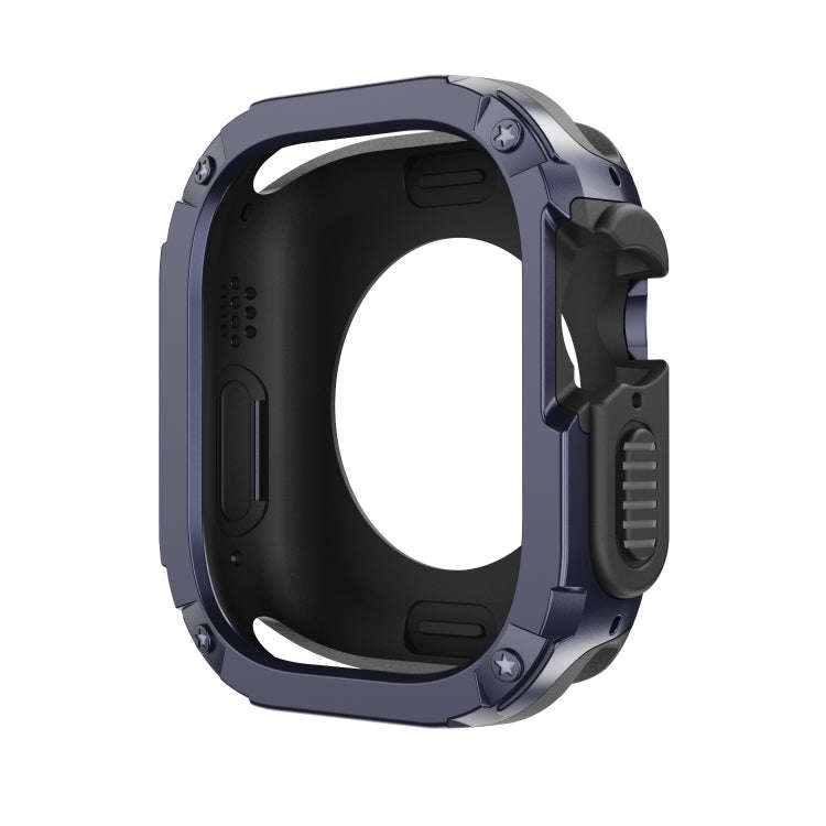 For Apple Watch Ultra 49mm 2-in-1 PC Hybrid TPU Armor Watch Case(Midnight Blue)